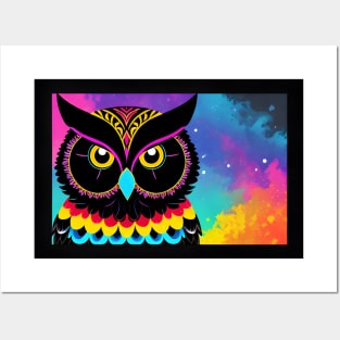 Owl - Rainbow Posters and Art